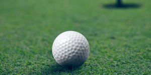 Golf ball on the green